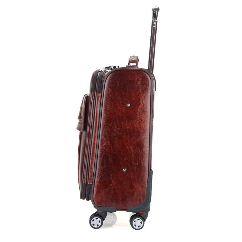 New Model Fashion designer pu luggage wholesale travel luggage trolley bag