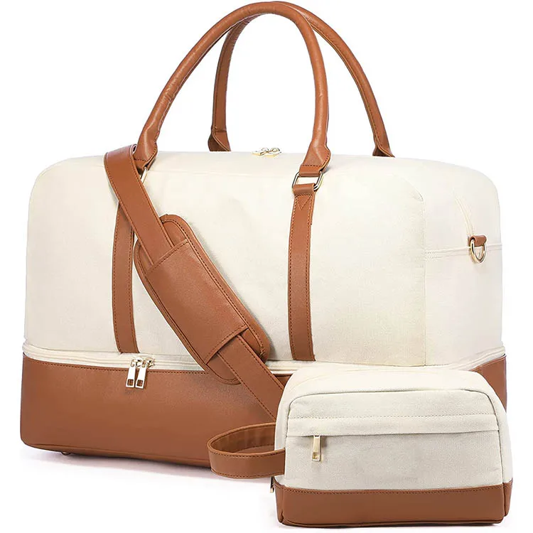 Travel moving bags with Toiletry Tote canvas duffle bag Weekend travel organizer bag set