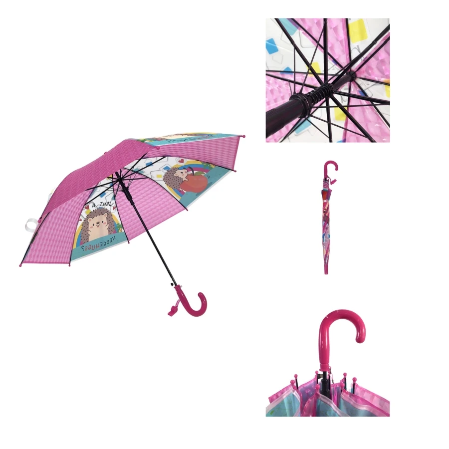 OVIDA Factory  custom  Cute umbrella Custom children Gift  Umbrella Cartoon Pattern Hot Selling Kids POE umbrella for kids