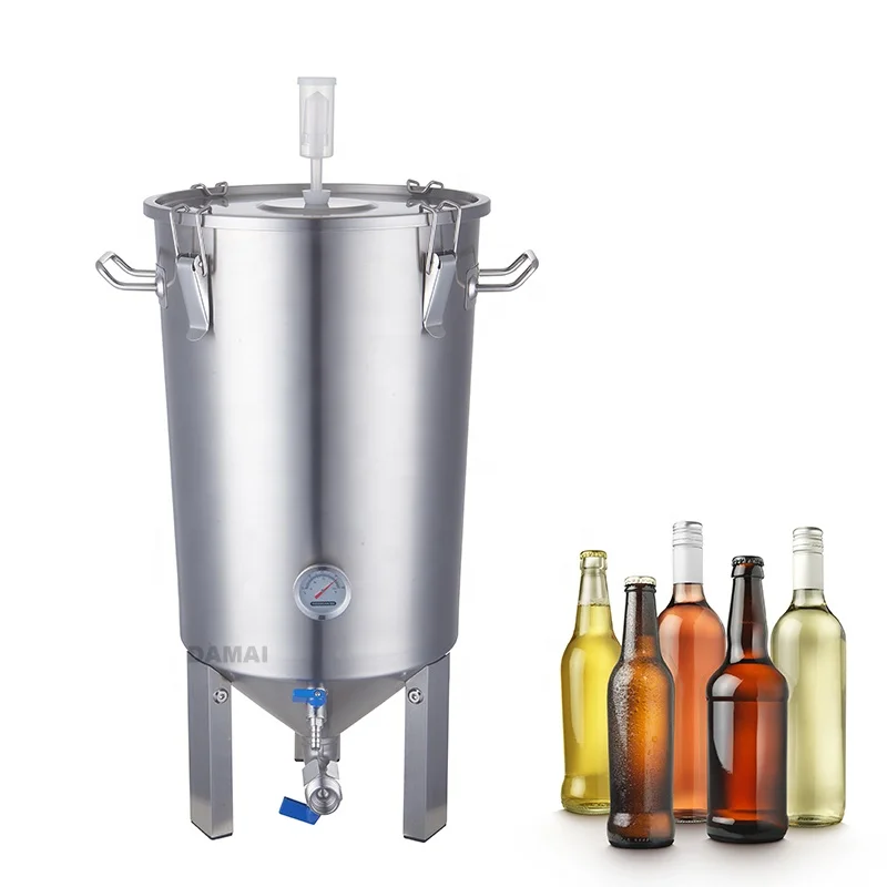 30l Conical Fermenter Home Beer Brewing Equipment Fermentor Fermentation Crock 304 Stainless Steel Fermentation Tank