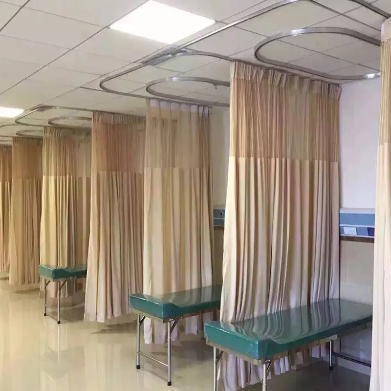 Factory prices hospital bed screen partition fireproof medical curtain 100% polyester breathable hospital solid blackout curtain