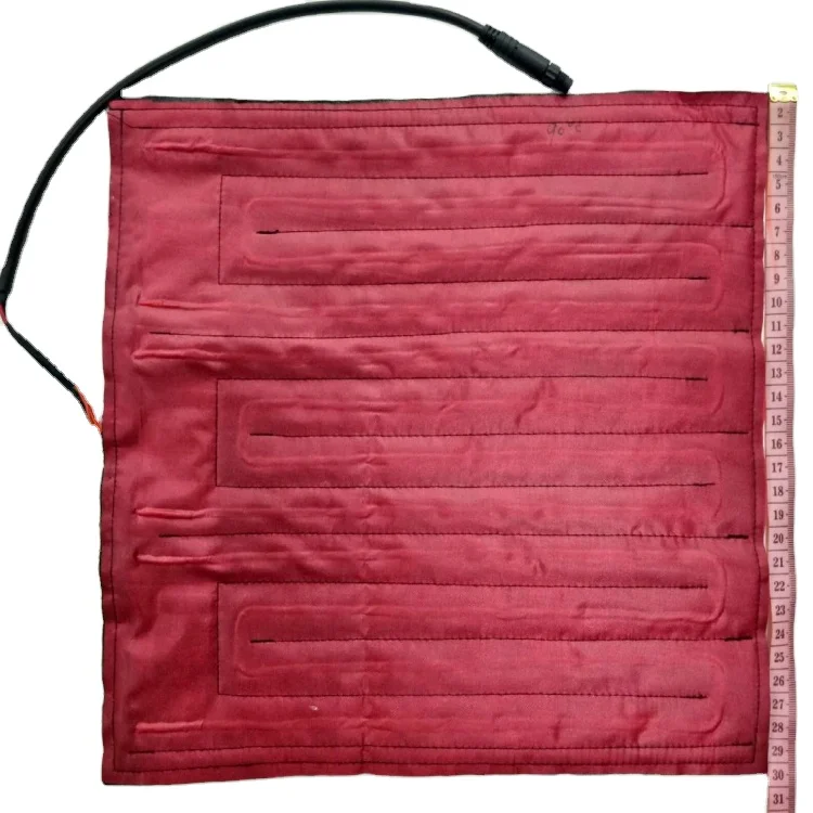 Custom Big Size 12V Carbon Fiber Motorcycle Heated Seat Heater Heating Pad For Seat Cushion Or Food Delivery Bag