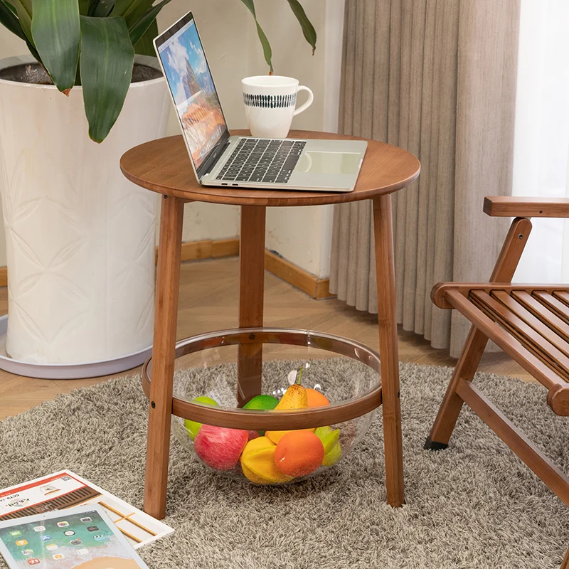 AiLiKEA PLANT HOT SALE AND CUSTOMIZED Round Fabulous Side Table Bottom Storage Shelf Space Garden TV Stand