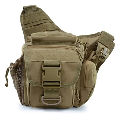 1201 Custom Logo Wholesale Molle Fashion Outdoor Tactical Photography Camera Sling Canvas Crossbody Shoulder Bag