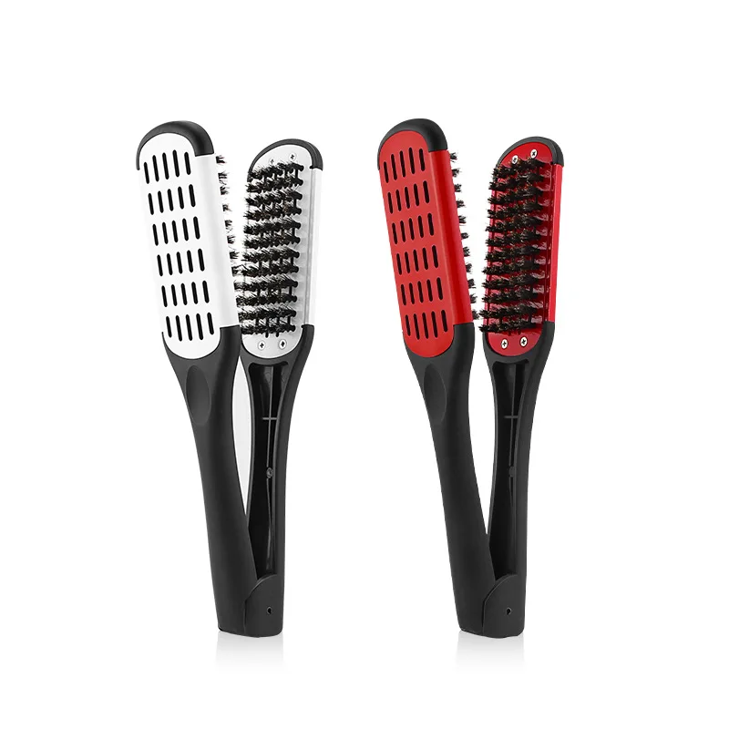 Bristle Splint Comb V shape Straightening comb Custom LOGO Eco Material Natural aluminium alloy Heat resistance