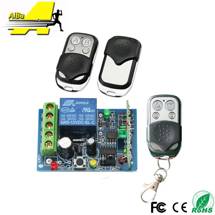 AB-C100 315/433MHz Wireless DC12V 1CH Channel Remote Control Switch for Electric Door Lock