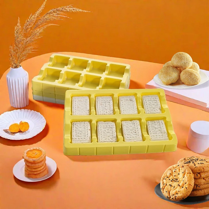 Factory customized chocolate tray, gold PP PET plastic vacuum formed packaging, biscuit chocolate tray