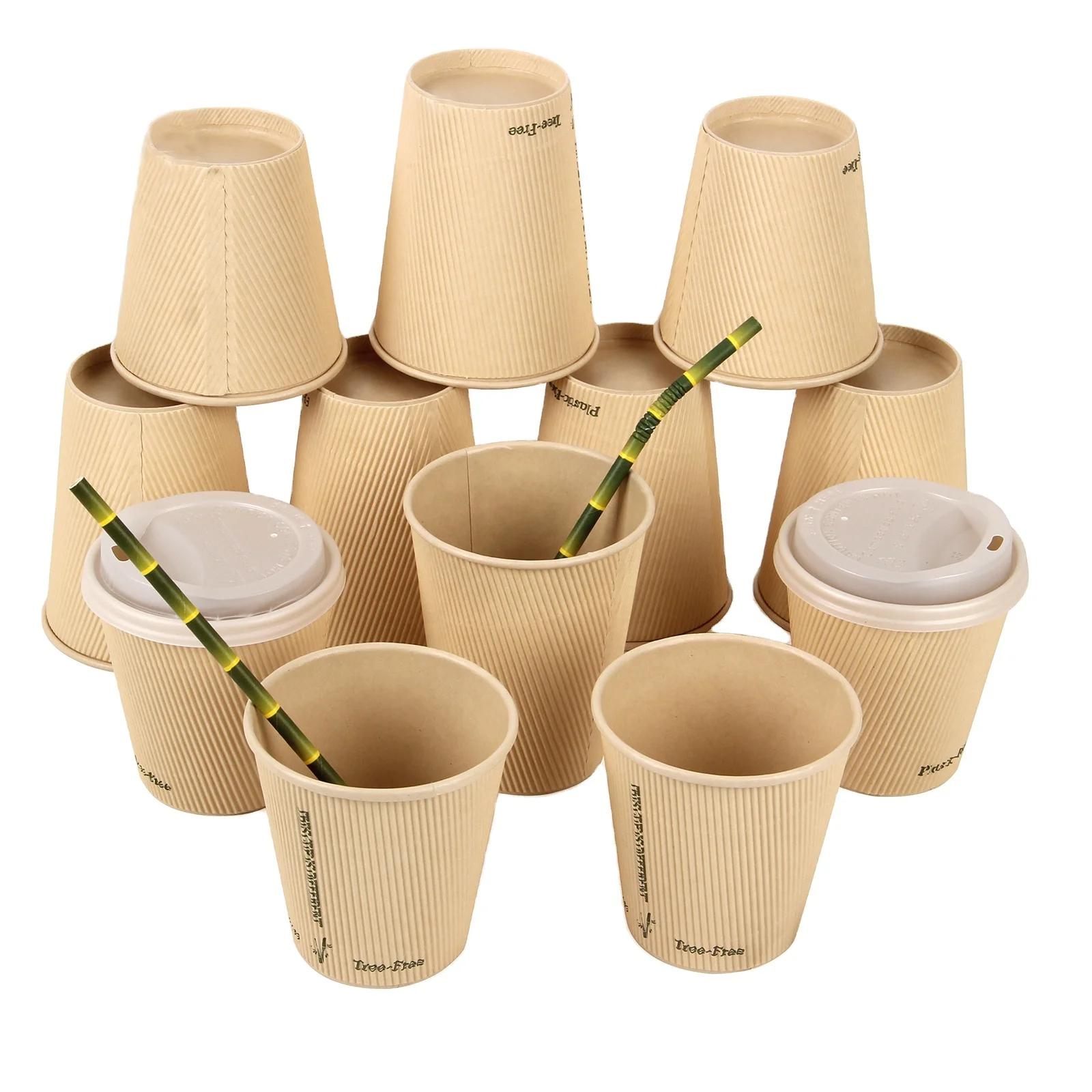 ECO friendly cheap price biodegradable bamboo fiber pulp coffee paper cup