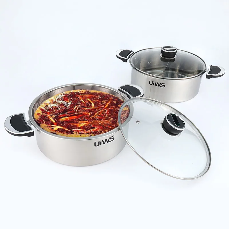 Stainless steel high capacity soup pot cooking pots modern hot pots