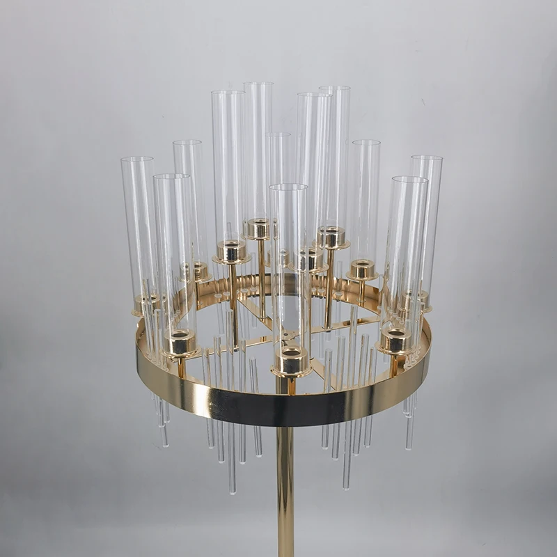 Zhuoyun 9 подсвечник свадебный декор стол центральный металлический золотой канделябр