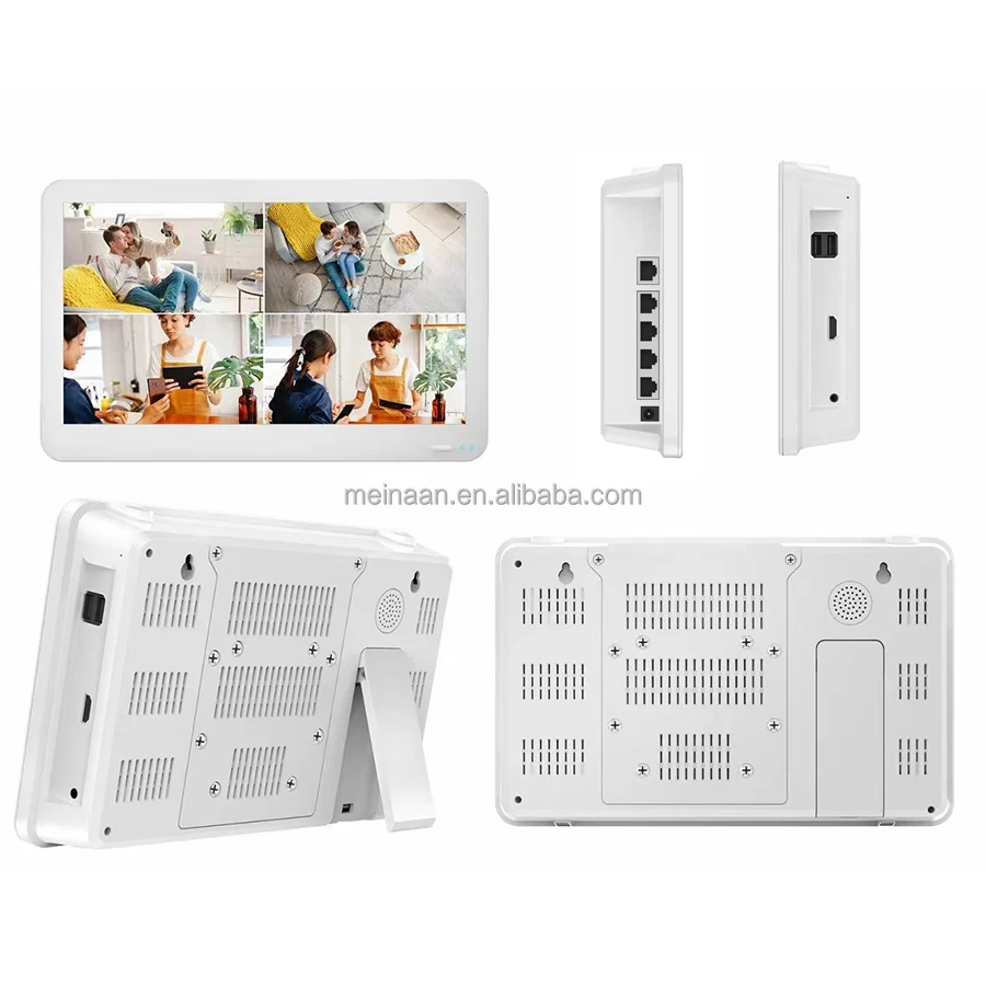 H.265 Xmeye Pro 11.6' LCD Monitor Screen NVR 4 10 Channel 4K System For 4K IP POE Camera Network Video Recorder NVR