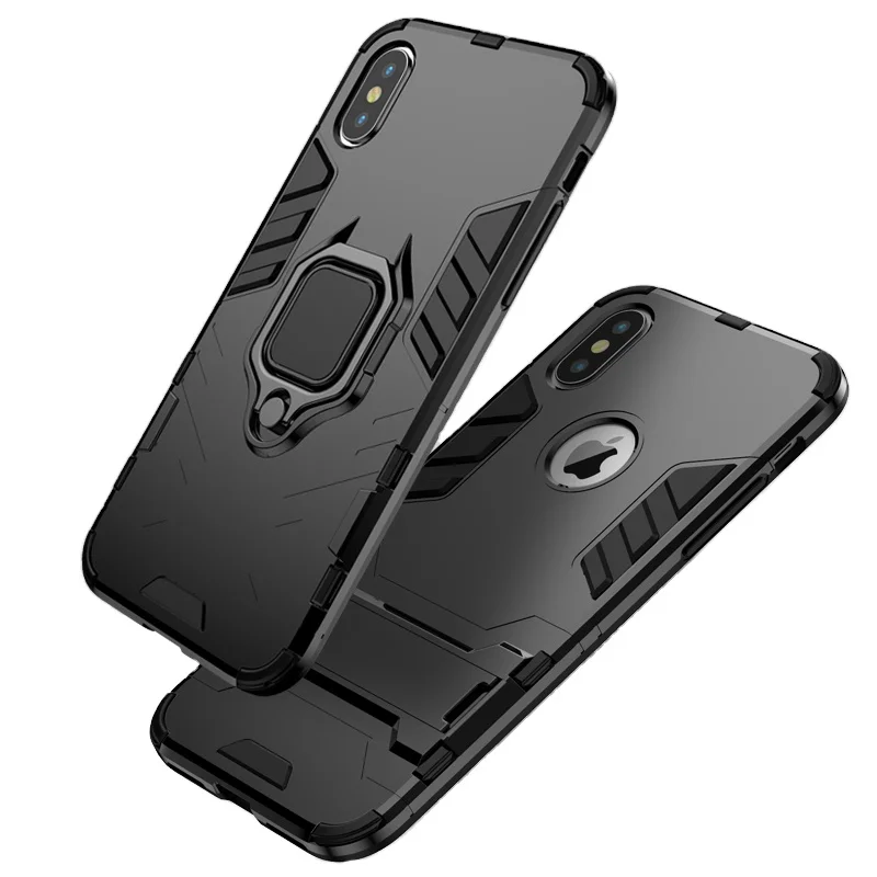 Black Leopard Incar 360 Magnetic Phone Case for iPhone14 13 PRO MAX X XR 6 6S 7 8 Plus Stand Phone Case Cover