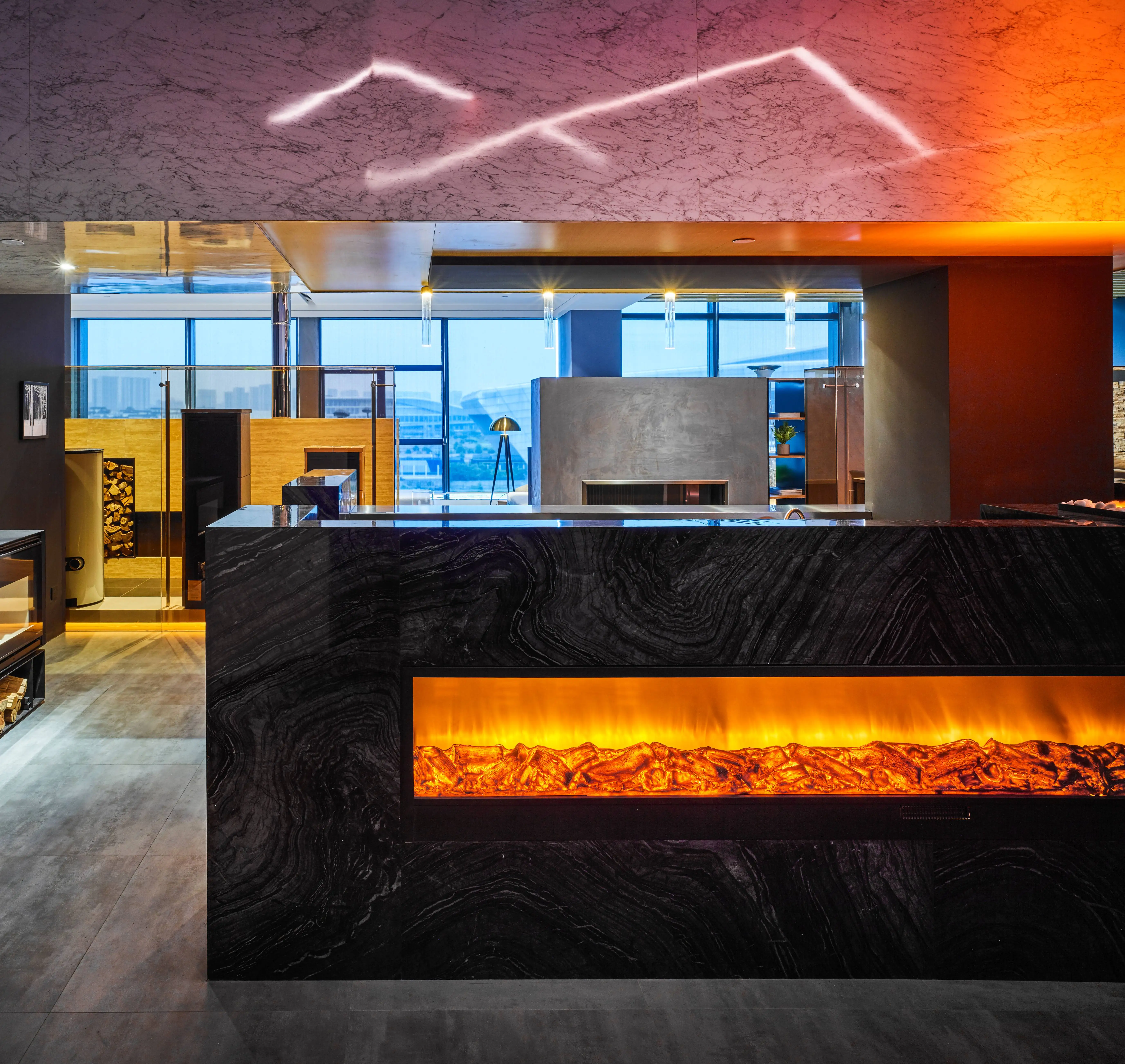 One-Sided Flame Decorative Electric Fireplace Heater Electric Fireplace Wall Mounted