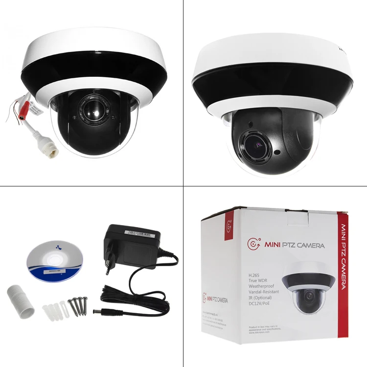 Hik 4 Inch 4Mp Camera De Surveillance Cctv System 4X Optical Zoom Network Darkfighter Mini Dome Ptz Camera