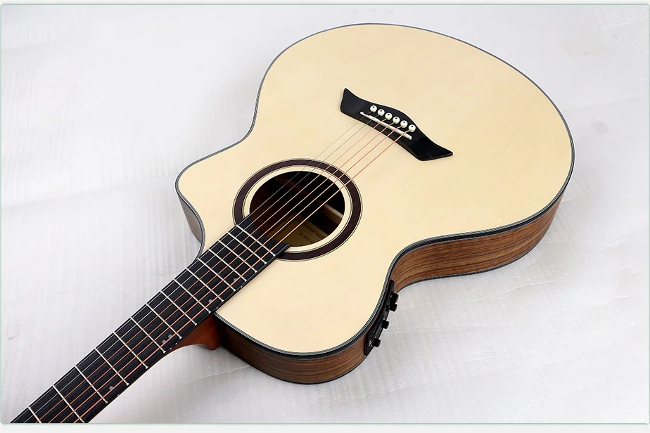 factory oem electric acoustic LS-161N-EQ deviser guitar with eq KLT-7A