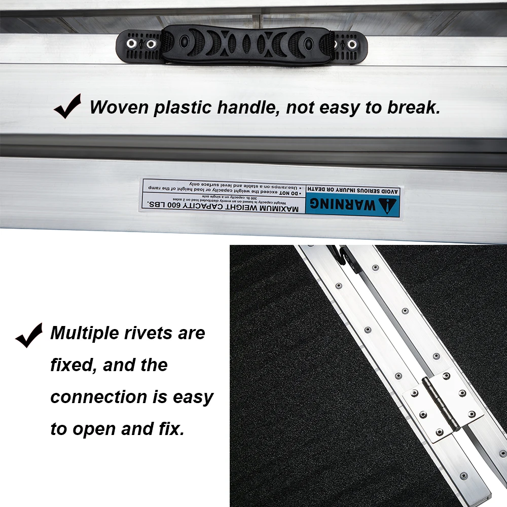 Portable threshold ramp wheelchair access ramp for stairs