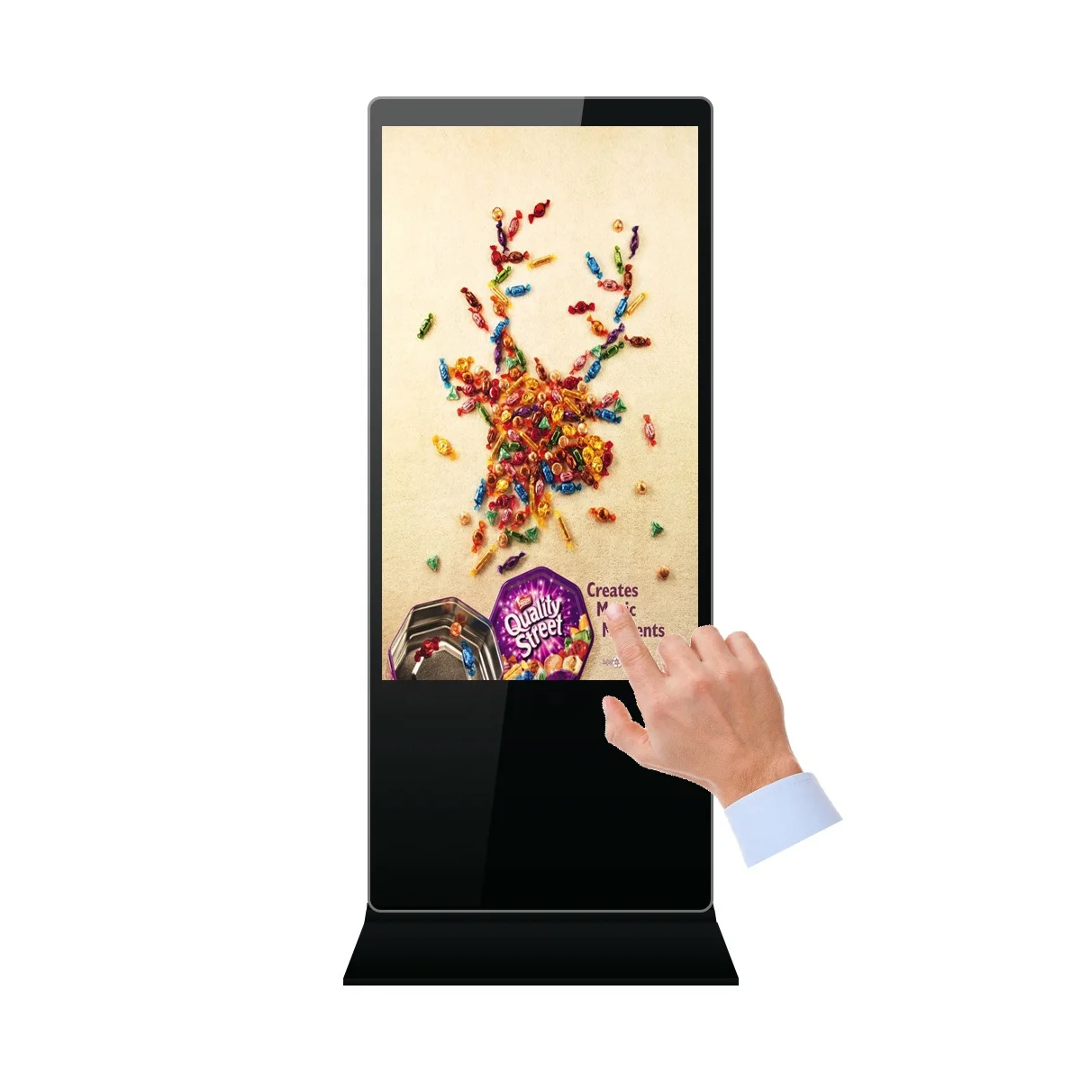 UHD Floor Stand Digital Signage LCD Display Advertising Screen