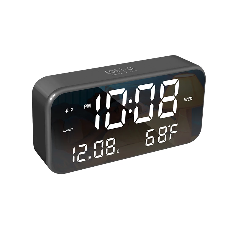 2022 High Quality Smart Digital Calendar Temperature Home Decoration Digital Alarm Clock