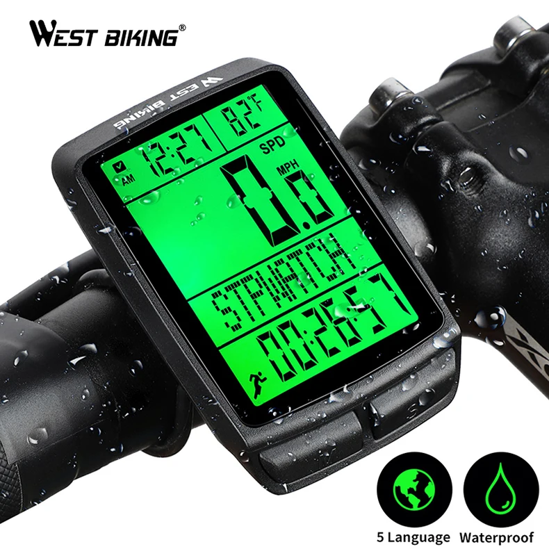 Велосипедный компьютер WEST BIKING цифровой одометр GPS спидометр беспроводные упражнения на