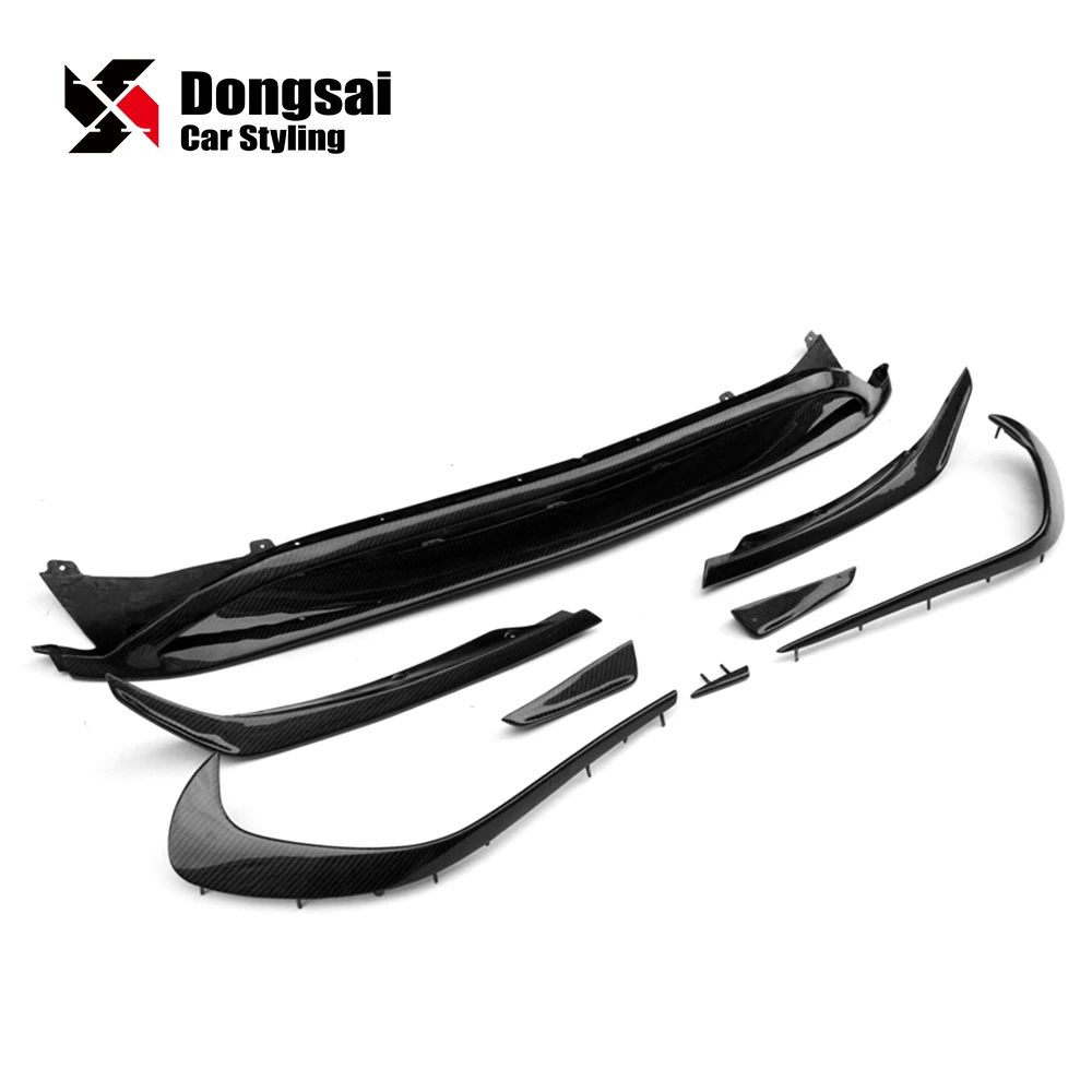 Carbon Fiber Chin Spoiler Winglet Splitter Front Bumper Lip for Mercedes Benz A Class W176 A45 AMG 2016-2018