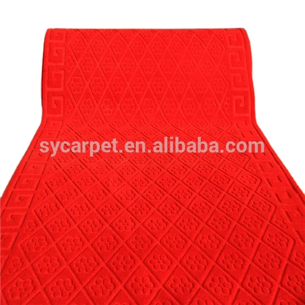 Factory wholesale price non woven needle punched jacquard carpet flooring mat