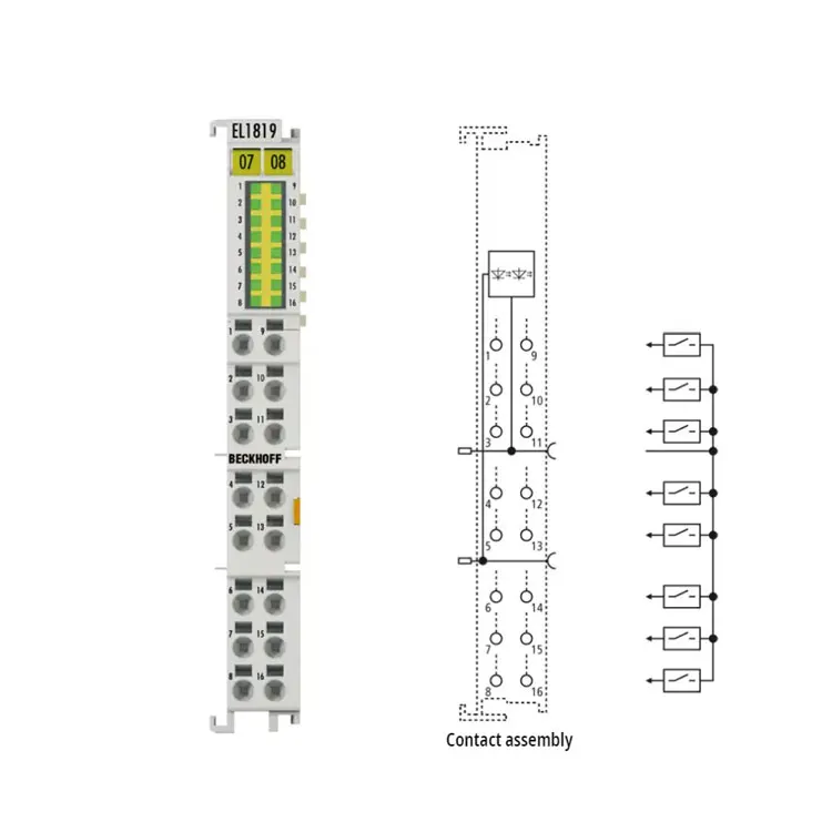 Beckhoff EL1819 EtherCAT терминал 16-канальный цифровой вход 24 В DC Цифровой входной модуль