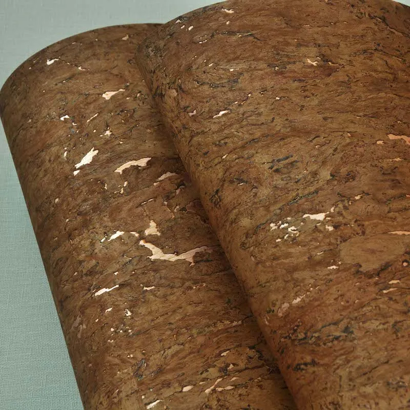 MYWIND Free Sample Light Brown Metallic Wallpaper Natural Wood Luxury Design Home Decor Wall Paper