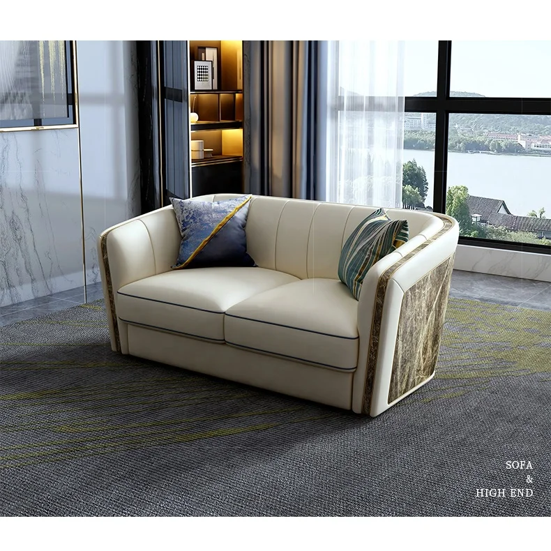 New arrival high end Italian design genuine real leather sofa set modern luxury sofa set designs italian sectional sofa set