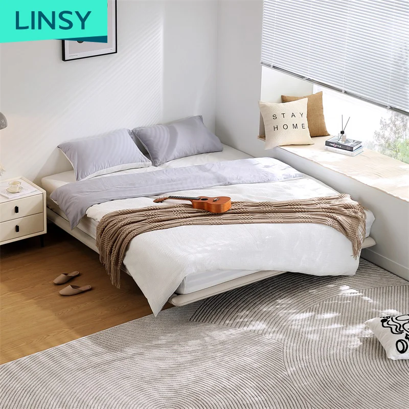 Linsy Italian Minimalist style LED Night Light Bedroom Modern Double Bed