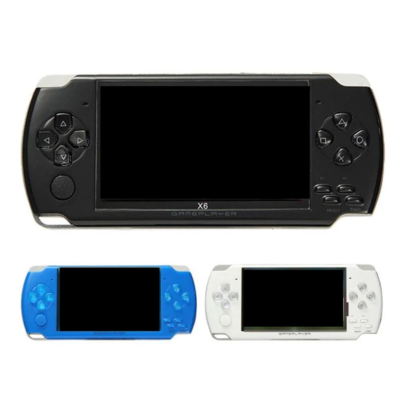 X6 Mini Gaming Device 3D Rocker Controller 4.3 Inch HD Screen Portable Retro PSP Games Handheld Games Console 8GB For Kids Gift