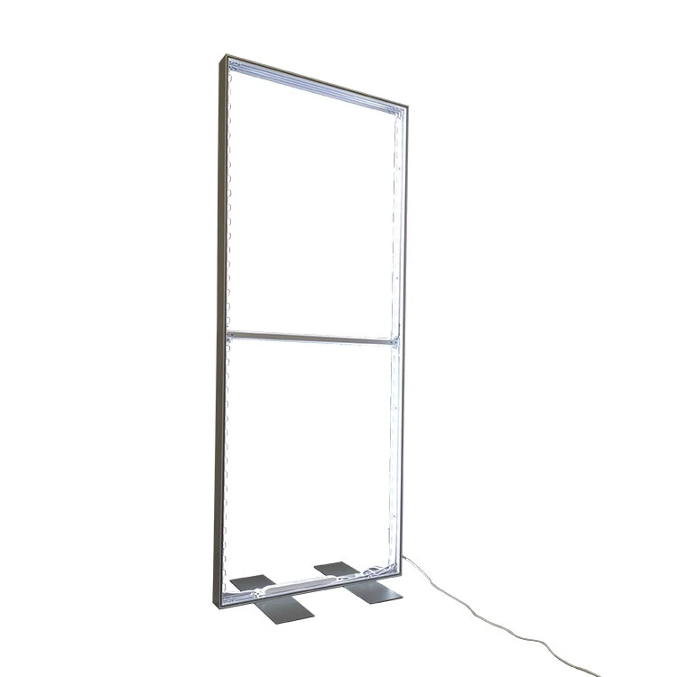 China Trade Frameless Tool Free Portable Slim Led Message Light Box Frame Stand