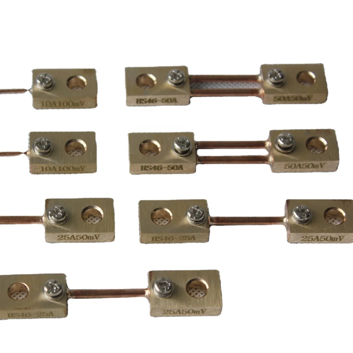 50A/50mV Manganin Copper DC Shunt 0.5 Class Measuring Shunt Resistor for Analog Ammeter