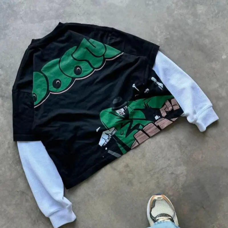 Custom Real Tree Hunt Double Layer Long Sleeve 320 Gsm Heavyweight Cotton Drop Shoulder Camo Terry Oversized Tshirt