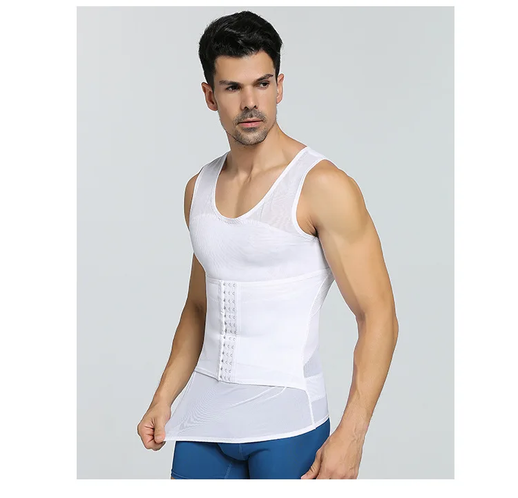 Men Compression Tight Vest Body Shape wear Slimming Tummy Waist Trainer Girdle top