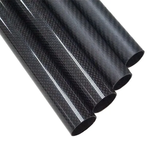 Manufacture high modulus 3k carbon fiber round tube/pole/pipe custom carbon fiber tube