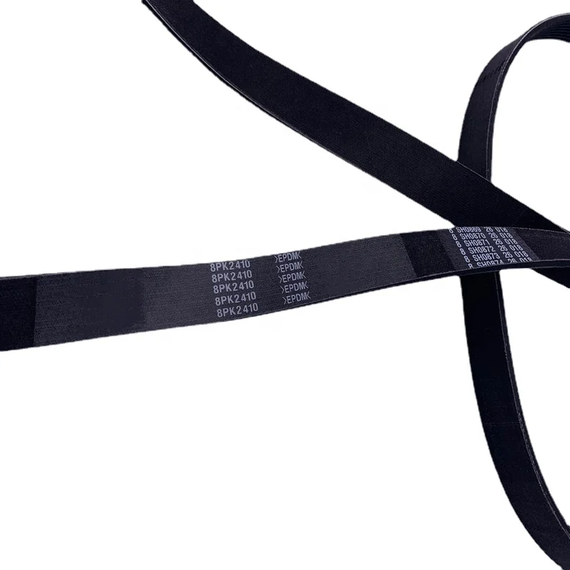 90916-02680 90916-02759 8PK2410 Rubber PK Poly V Ribbed Transmission Belt Car Engine Fan Belt for Land Cruiser URJ20# 1UR