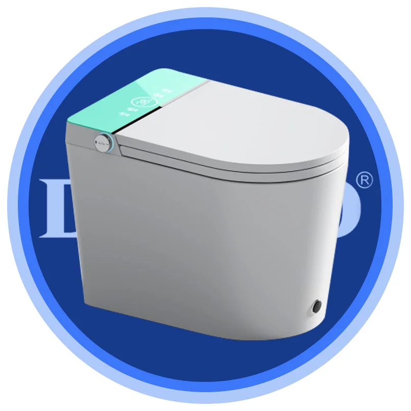 intelligent green smart elongated toilet with bidet