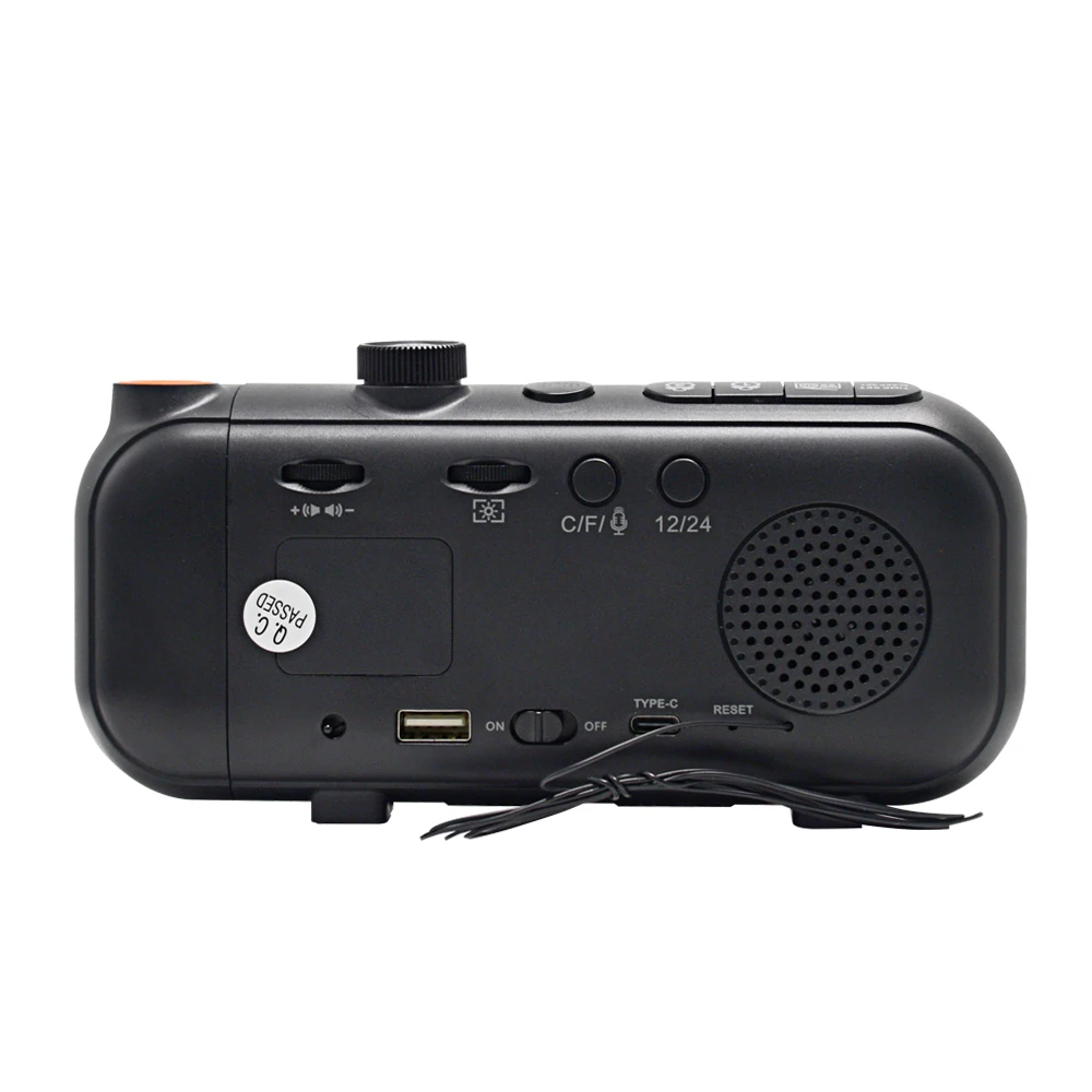 In stock LED Digital  Projection Brightness radio portable Time memory with USB charge large screen FM Alarm clock