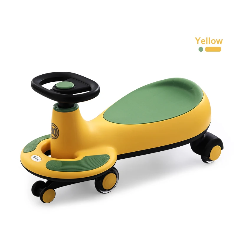 Baby swing car children ride on toys baby walker car kids musical with light wiggle car