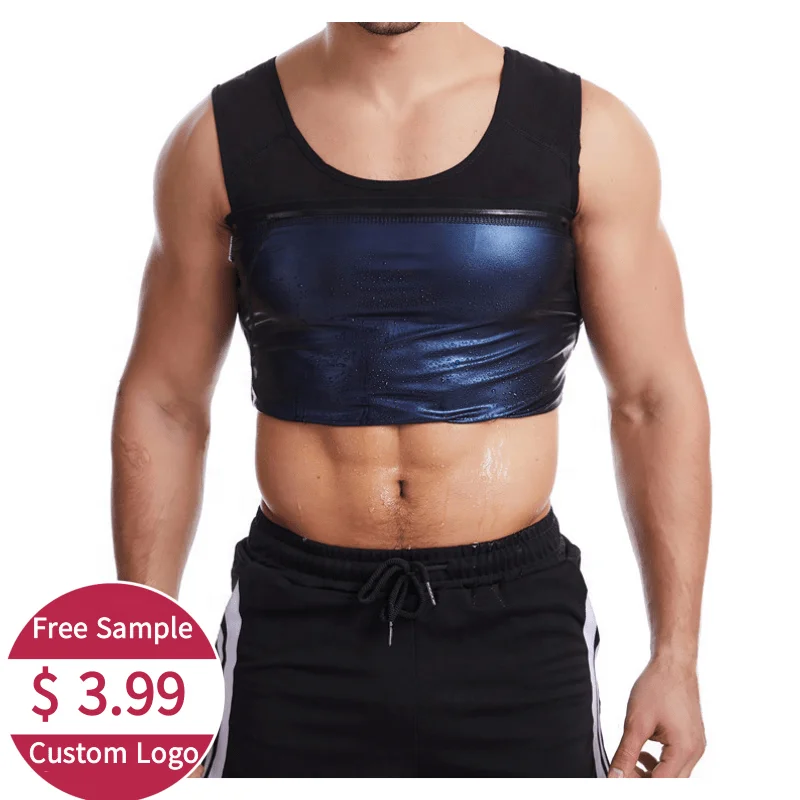 Wholesale Custom Logo Waist Trainer Vest Corset Sauna Vest Enhancing Shaper Zipper Women Sauna Sweat Suit For Exercising for Men