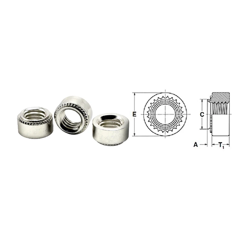 Stainless Steel Rivet Nut Fasteners Sheet Metal Nuts Nuts - Type S, CLS, -M3M4M5M6M8M10