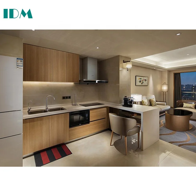 IDM012 Modern Luxury 5 Star Hotel Bedroom set Custom Wooden  Hotel Furniture