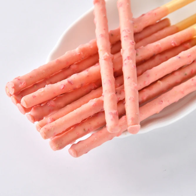 Chocolate coated fruit chips/almond grain filling stick chocolate biscuit snack