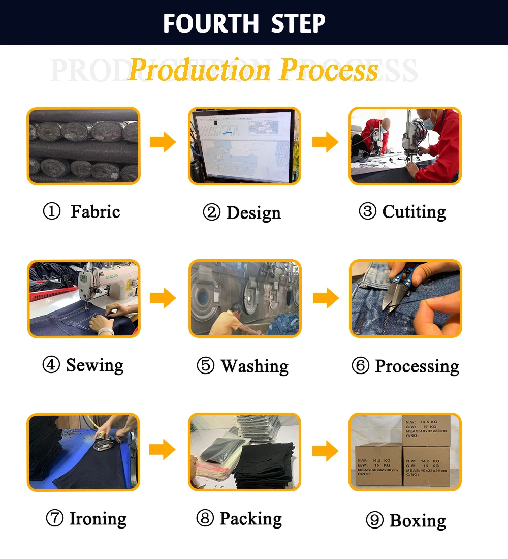 Custom Destroyed Fashion Denim Ripped Slim Fit Straight Distressed Jeans Men