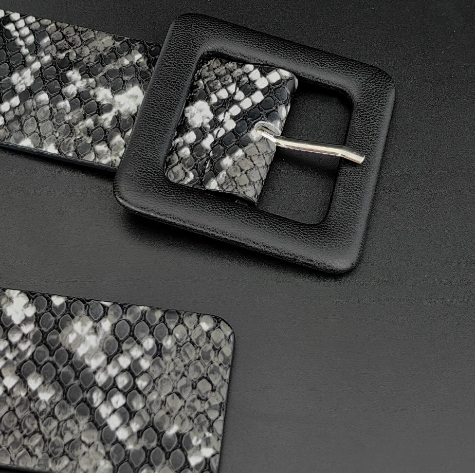 FM Retro  snakeskin leopard print personality design jeans fashion belts for ladies Women Belt