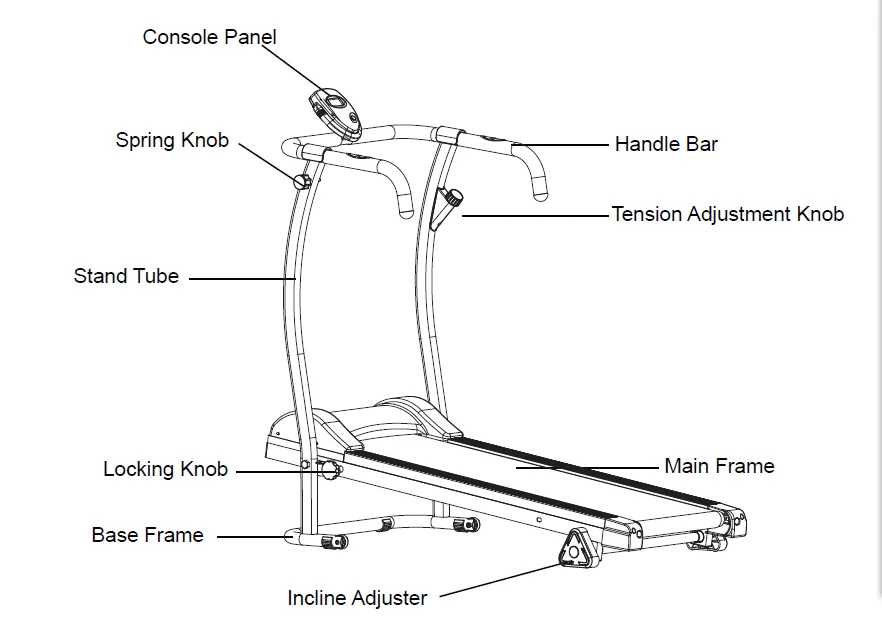 High Quality  Fitness  Running Equipment Adjustable  Mechanical Treadmill unpowered non motorized Magnetic manual Treadmill