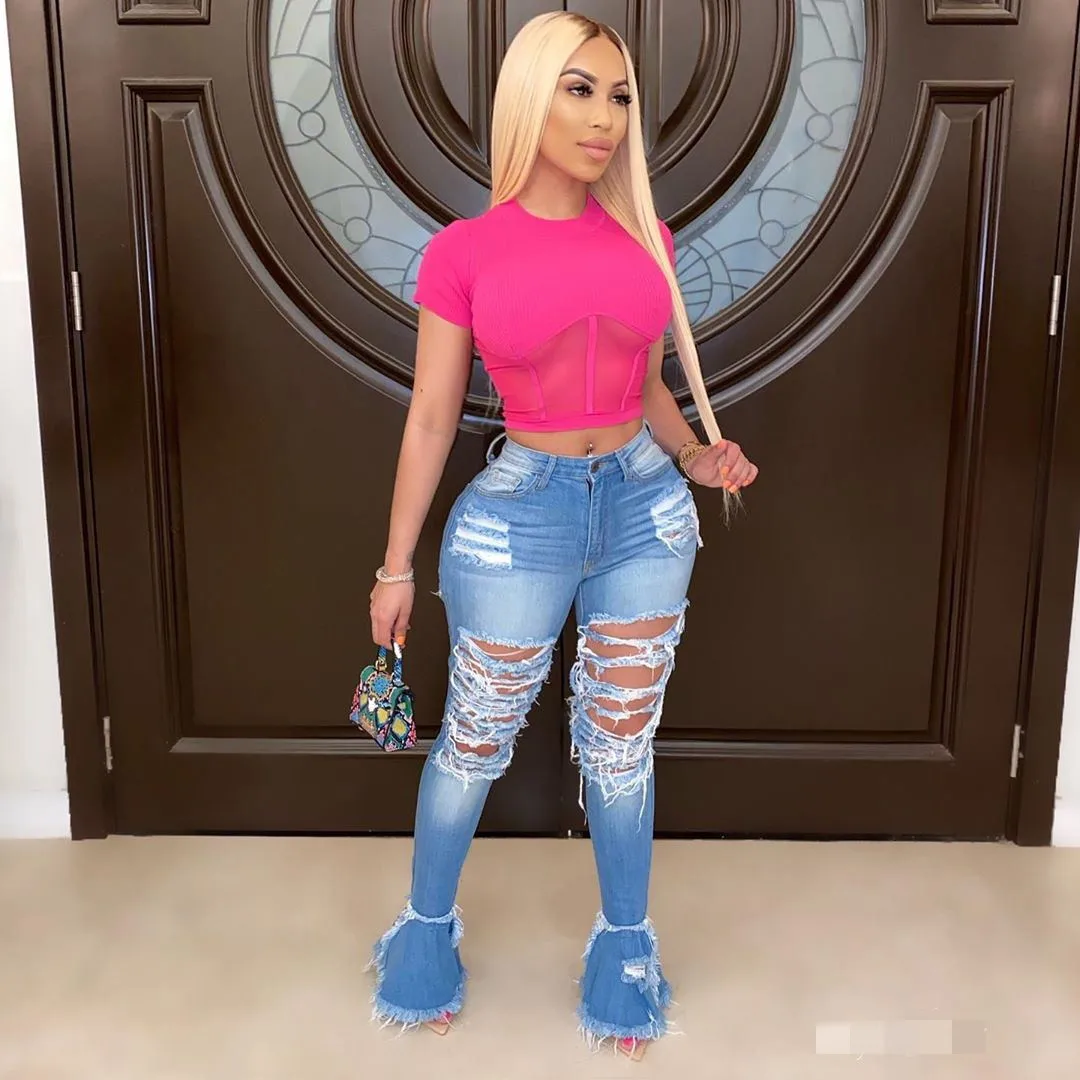 Женские джинсы LO-20 большого размера, женские джинсы стрейч, женские брюки и джинсы большого размера