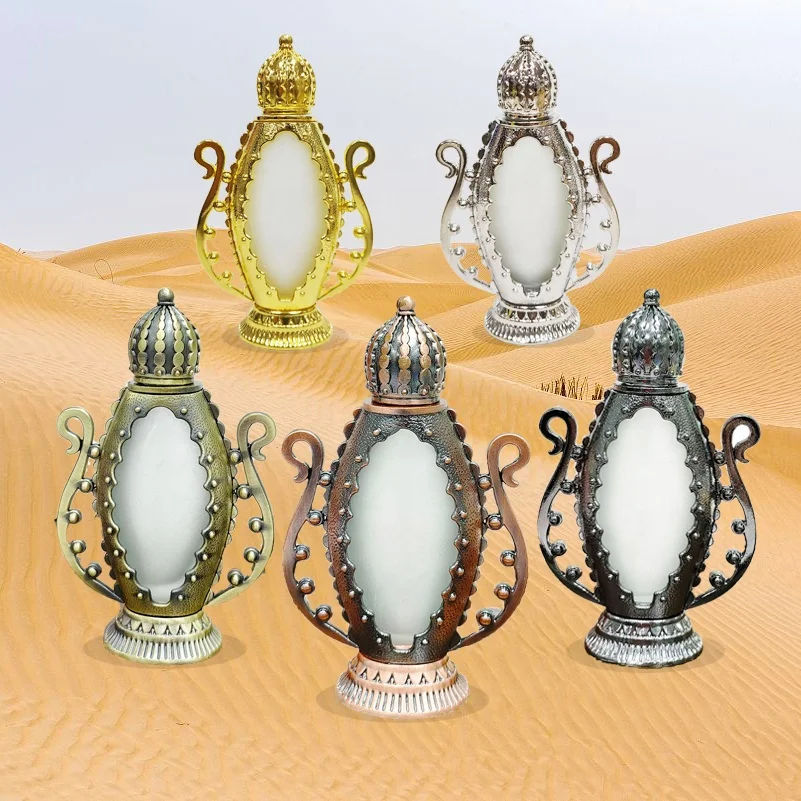 20ml Middle East Brand Customized Metal Lamp Grail Perfume Bottle Essential Oil Refillable Attar Bottles Factory Outlet#892