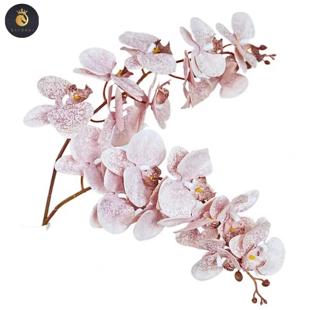 C437 Large phalaenopsis simulation flowers home living room single branch orchid silk flower soft pack bouquet pot flower decor