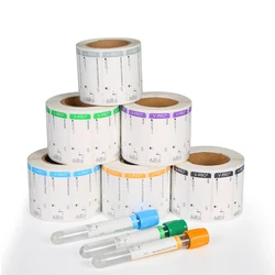 Durable imported low temperature lab tube thermal labels for blood bag collection test tube sticker labels